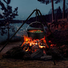 Afbeelding in Gallery-weergave laden, Floraya - Dutch Oven braadpan - Gietijzer - 4.2, 7.3 of 9 Liter - met Voetjes - Zwart
