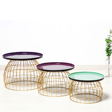 Afbeelding in Gallery-weergave laden, Floraya - Set 3 bijzettafels Laudatio - diverse kleuren - 40/45/50x26/32/42 cm
