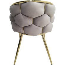 Afbeelding in Gallery-weergave laden, Floraya - Set 2 eetkamerstoelen Grace - Taupe/Goud - Draagkracht 150KG
