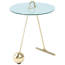 Afbeelding in Gallery-weergave laden, Floraya - Bijzettafel Pendulo - Zwart/Goud of Wit/Goud - 46x46x60 cm
