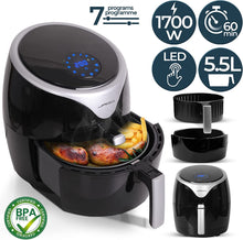 Afbeelding in Gallery-weergave laden, Airfryer 5,5L met 7 programma&#39;s - 1700W - LED Touch display
