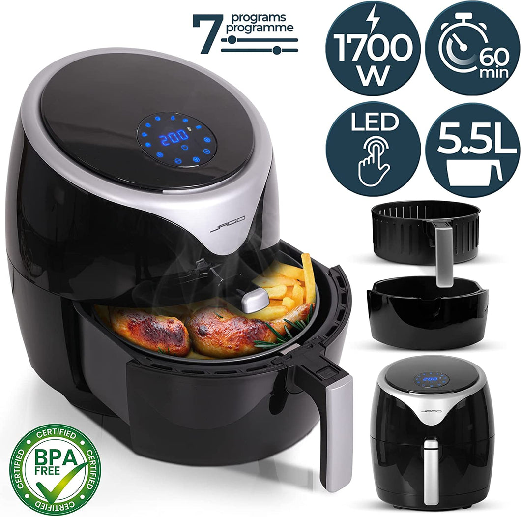 Airfryer 5,5L met 7 programma's - 1700W - LED Touch display