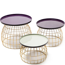 Afbeelding in Gallery-weergave laden, Floraya - Set 3 bijzettafels Laudatio - diverse kleuren - 40/45/50x26/32/42 cm
