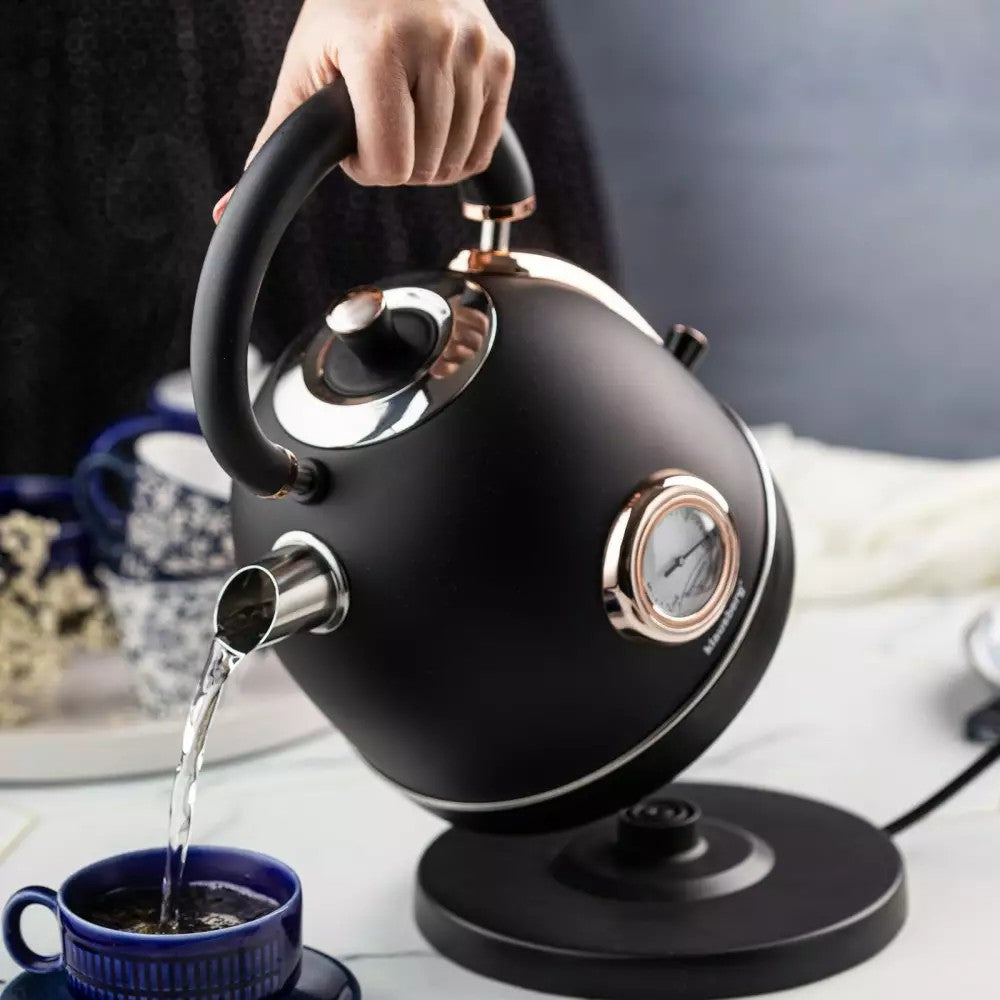 Floraya - Klausberg waterkoker 1,7L met thermometer- Diverse kleuren - Draadloos