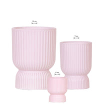 Afbeelding in Gallery-weergave laden, Floraya - Set 3 Diabolo bloempotten - Roze - Potmaat 6 cm + 9 cm + 12 cm
